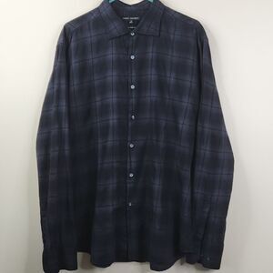 Robert Barakett Finest Italian Fabric Plaid Long Sleeve Casual Button Down XL